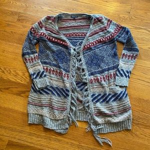 American Eagle Multicolored Knit Cardigan